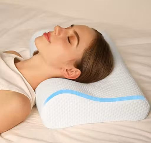 Orthopedic Memory Foam Cervical Pillow – Neck & Shoulder Pain Relief, Washable Cover, Ideal for Side, Back & Stomach Sleepers