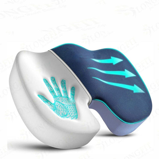 Orthopedic Foam Coccyx Seat Cushion – Tailbone, Sciatica & Lower Back Pain Relief, Ventilated Design with Removable Washable Cover for Office & Home Chairs