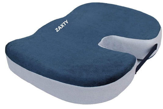 Orthopedic Foam Coccyx Seat Cushion – Tailbone, Sciatica & Lower Back Pain Relief, Ventilated Design with Removable Washable Cover for Office & Home Chairs